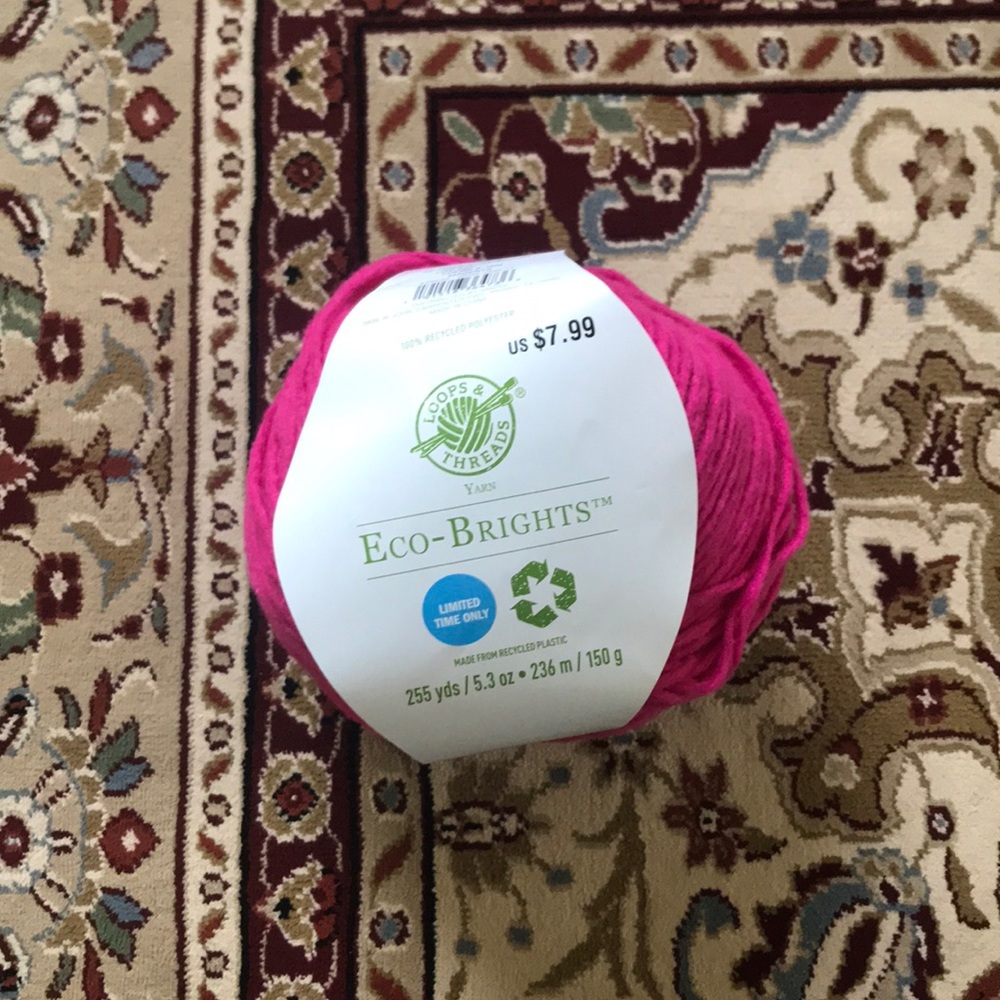 5.3 oz skeins yarn in the color magenta